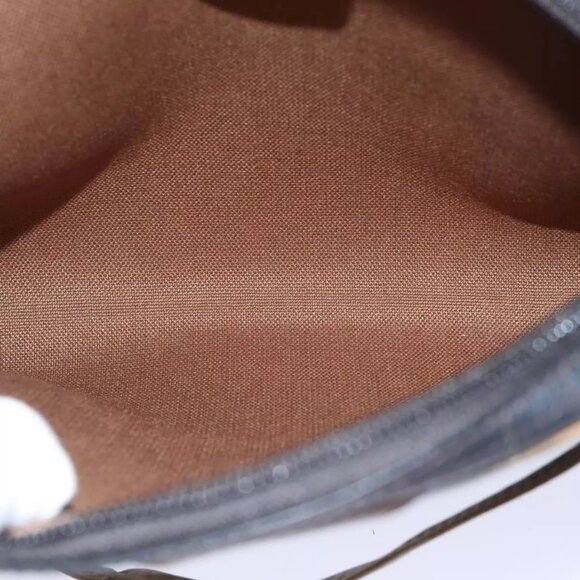 Christian Dior Honeycomb Canvas Shoulder Bag PVC Leather Black Auth 90814 - Picture 11 of 16